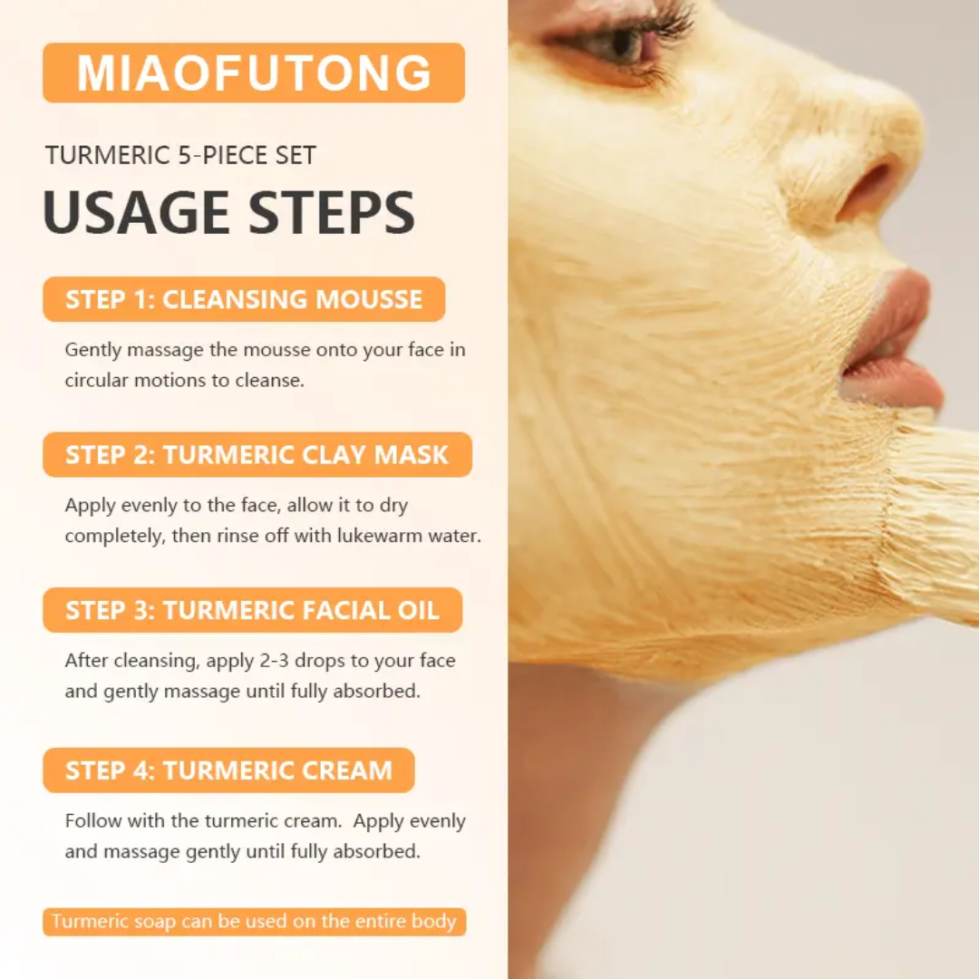 Turmeric 6-Piece Skincare Set